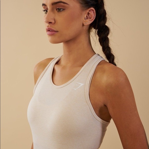 Gymshark Vital Seamless Vest - Sand - Picture 2 of 6